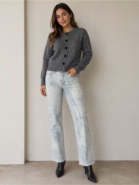 NWT. FRAME DENIM Le High Straight Washed